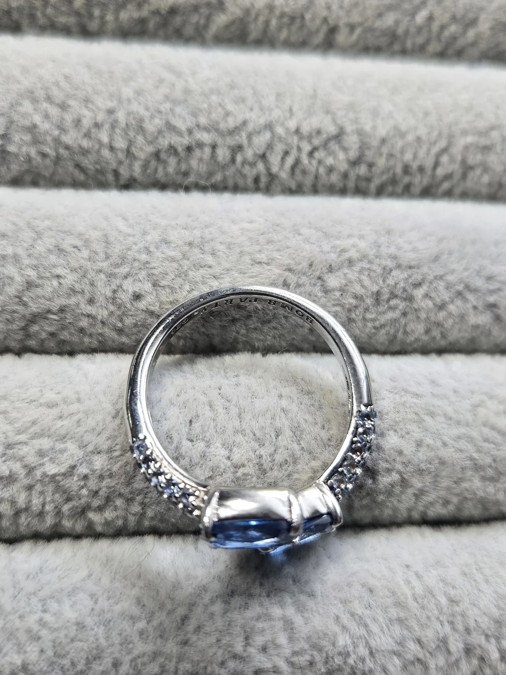 925 Sterling Silver Size 7 Blue Topaz Bomb Party Ring